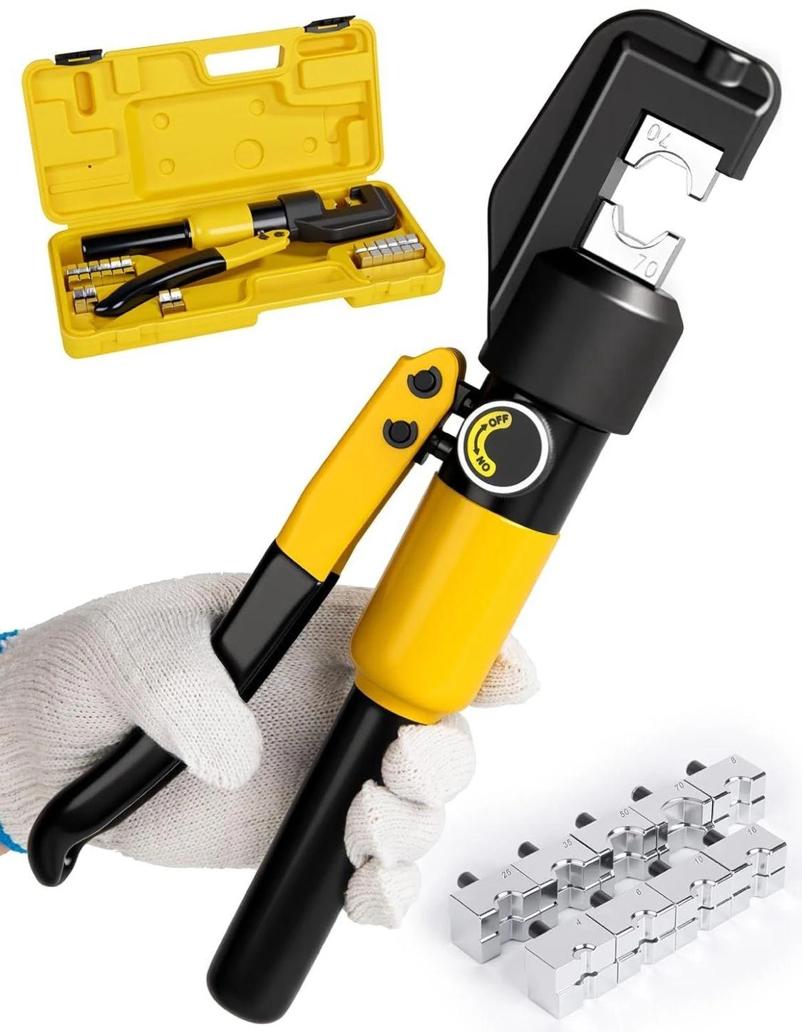 Pinza Hidráulica HHY-70A 4-70 mm² — pinza hidráulica para terminales San Ou